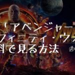映画：「アベンジャーズ／インフィニティ・ウォー（Avengers Infinity War)」を無料で見る方法【VOD配信】