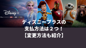 ディズニープラス（Disney Plus）の支払方法は２つ！【変更方法も紹介】